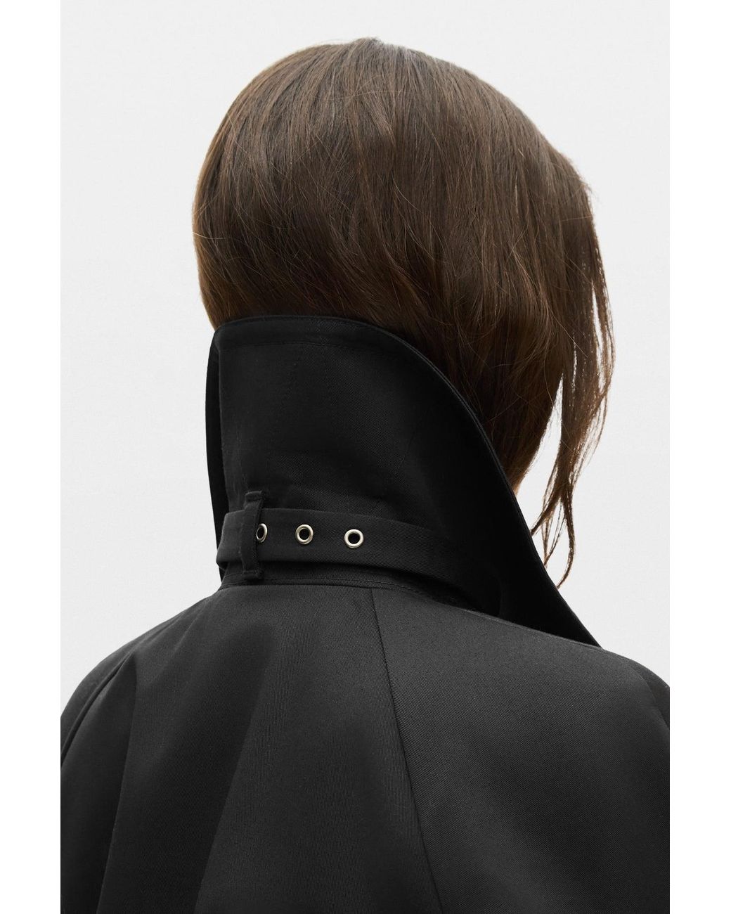 Ann Demeulemeester Black Reppa Draped Trench Coat