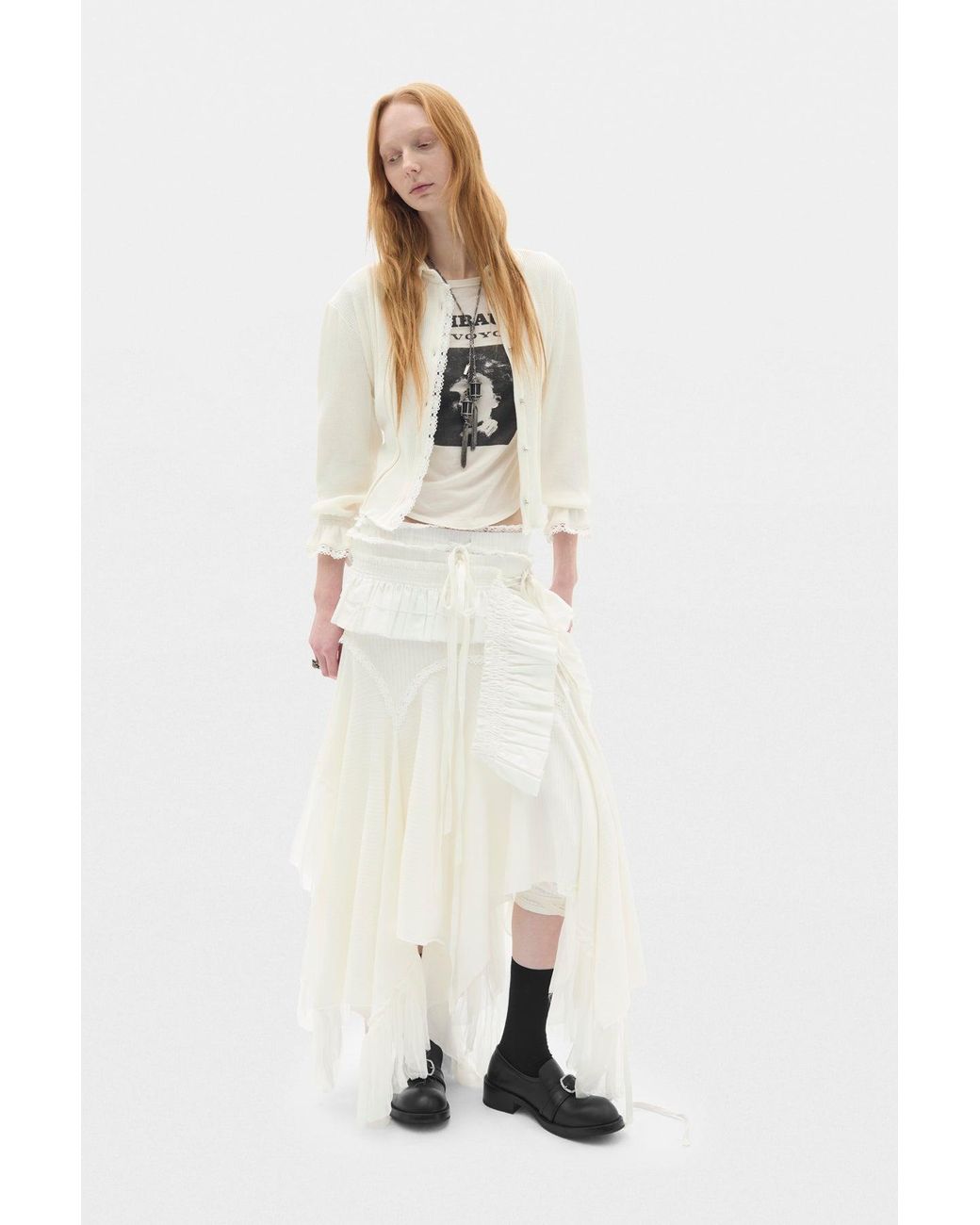 Ann Demeulemeester Natural Floor Micro T-Shirt