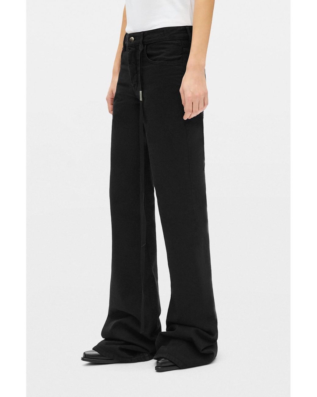 Ann Demeulemeester Black Toos Slim Fit Bootcut Trousers