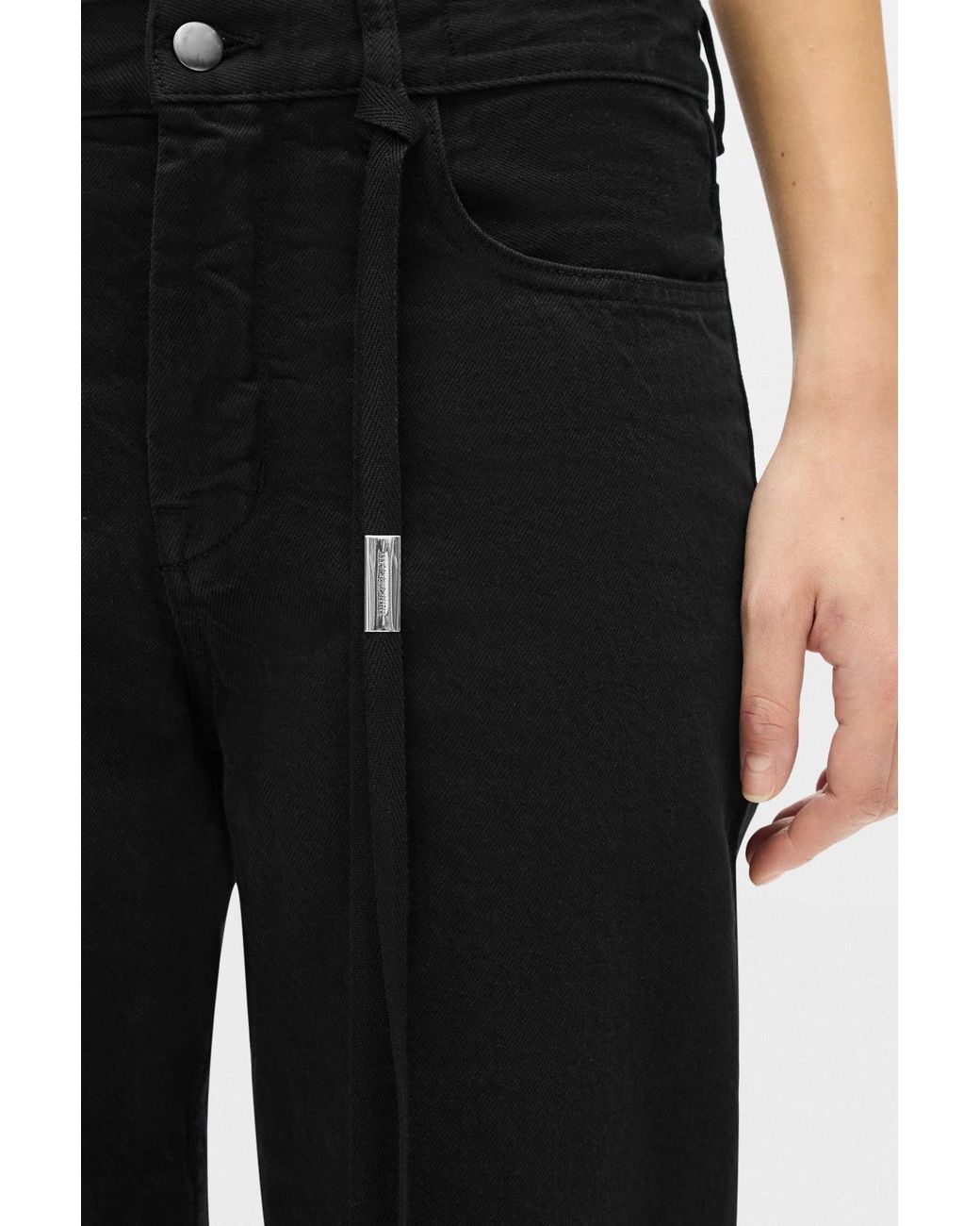 Ann Demeulemeester Black Toos Slim Fit Bootcut Trousers