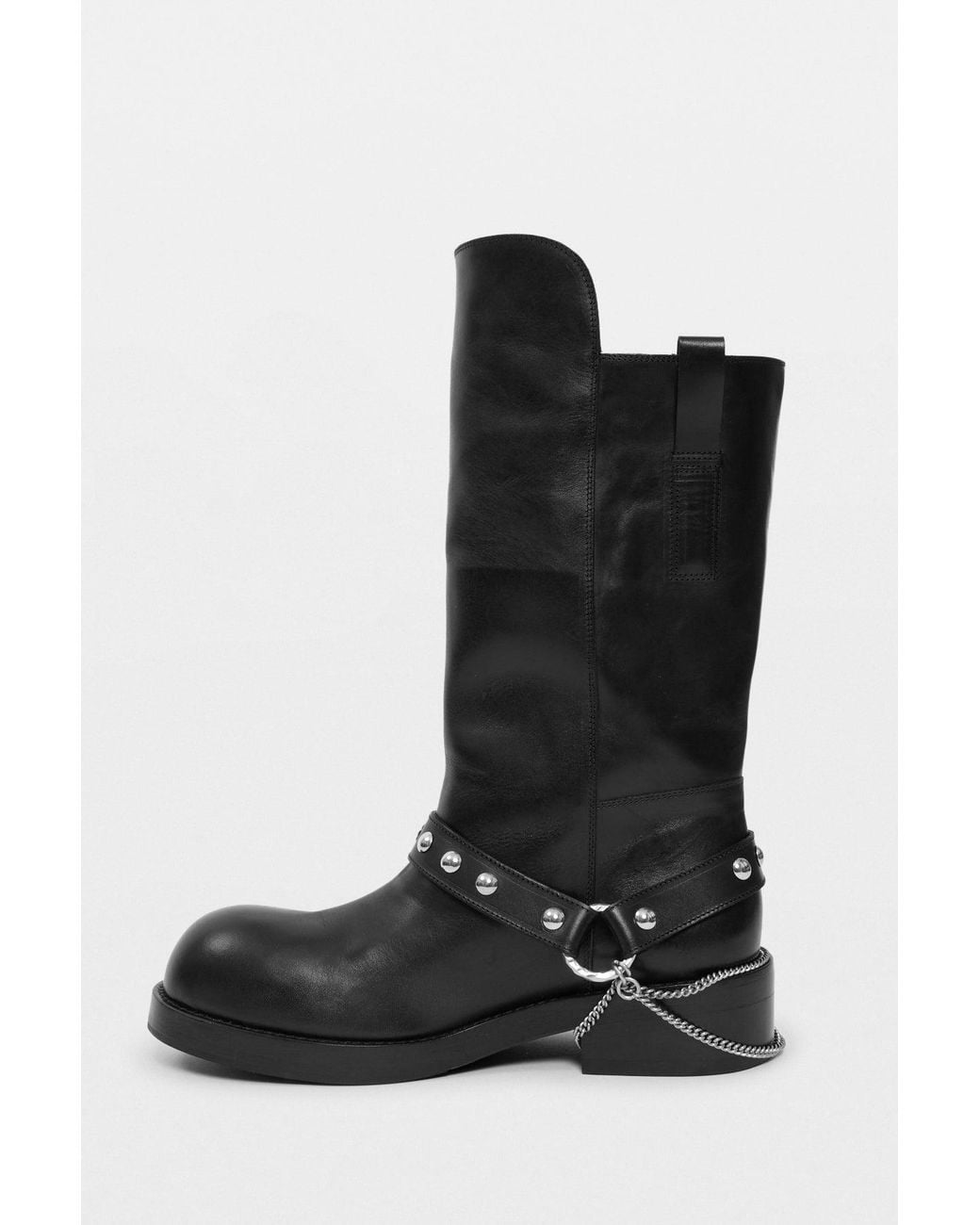 Ann Demeulemeester Black Edeed Riding Boots for men