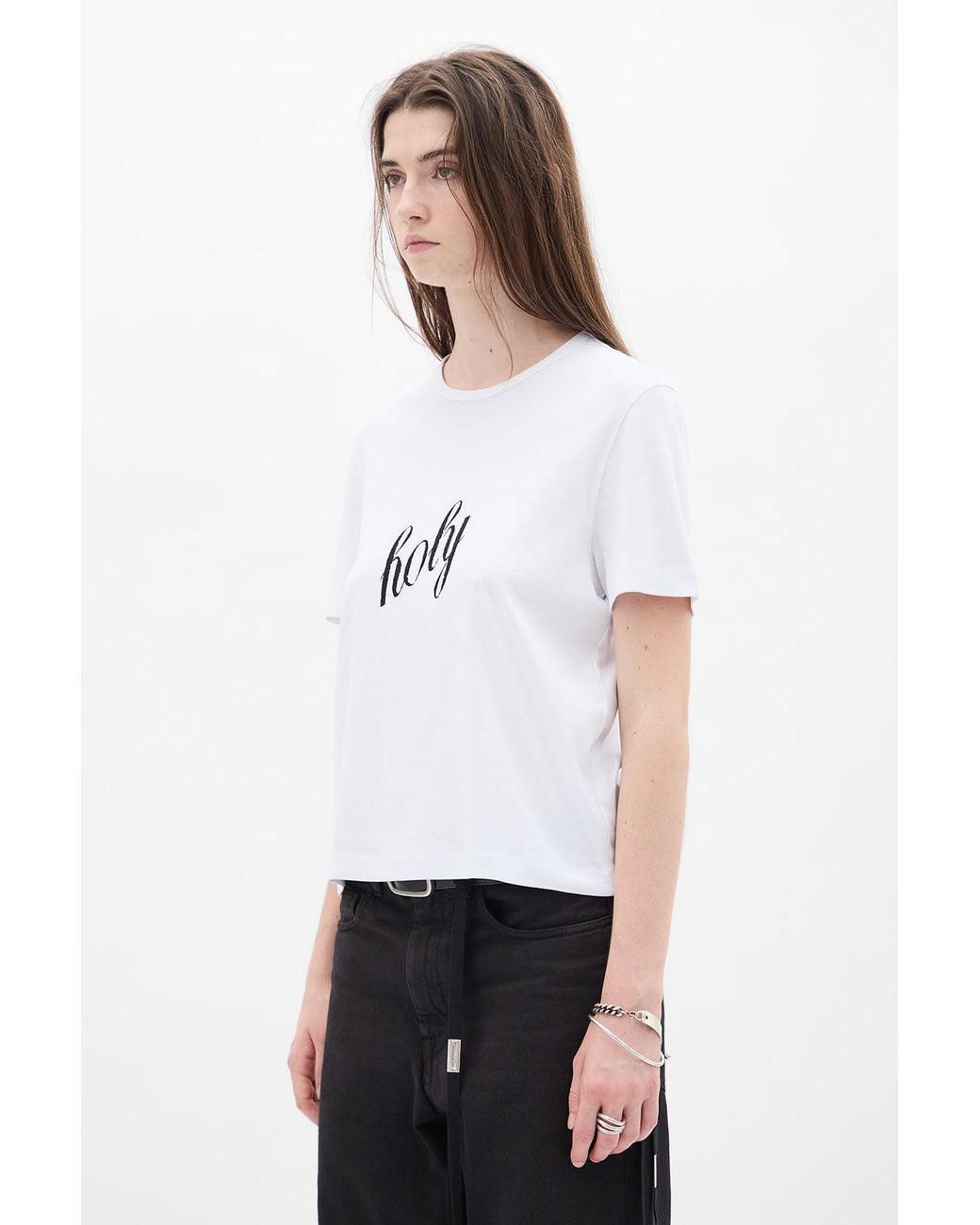 Ann Demeulemeester Blue Fanie Standard Fit T-Shirt