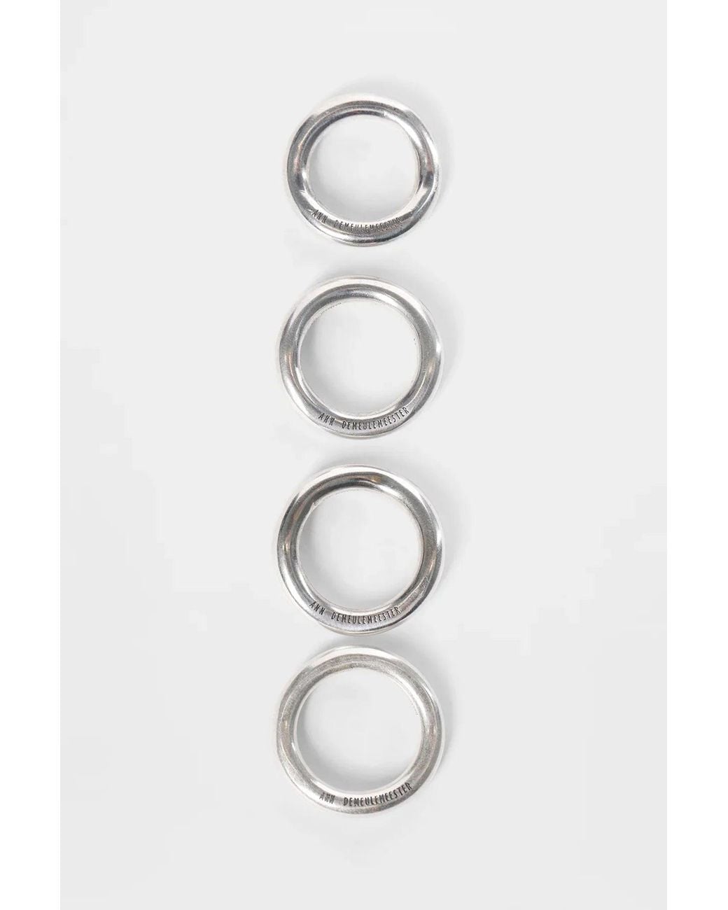 Ann Demeulemeester Black Herta 4 Piece Ring Set