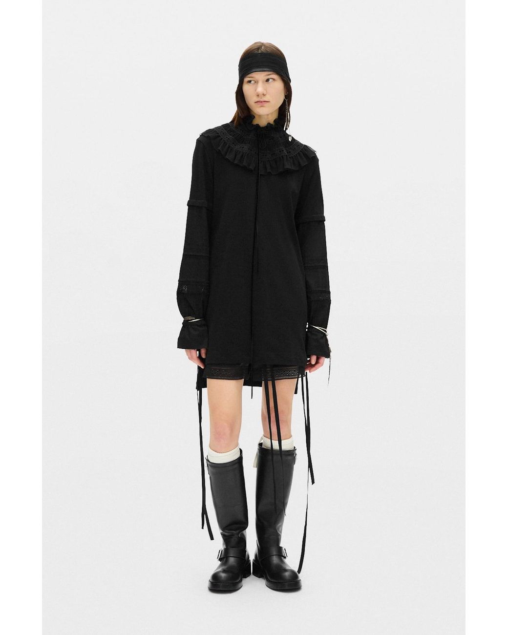 Ann Demeulemeester Black Lucina T-Shirt Dress