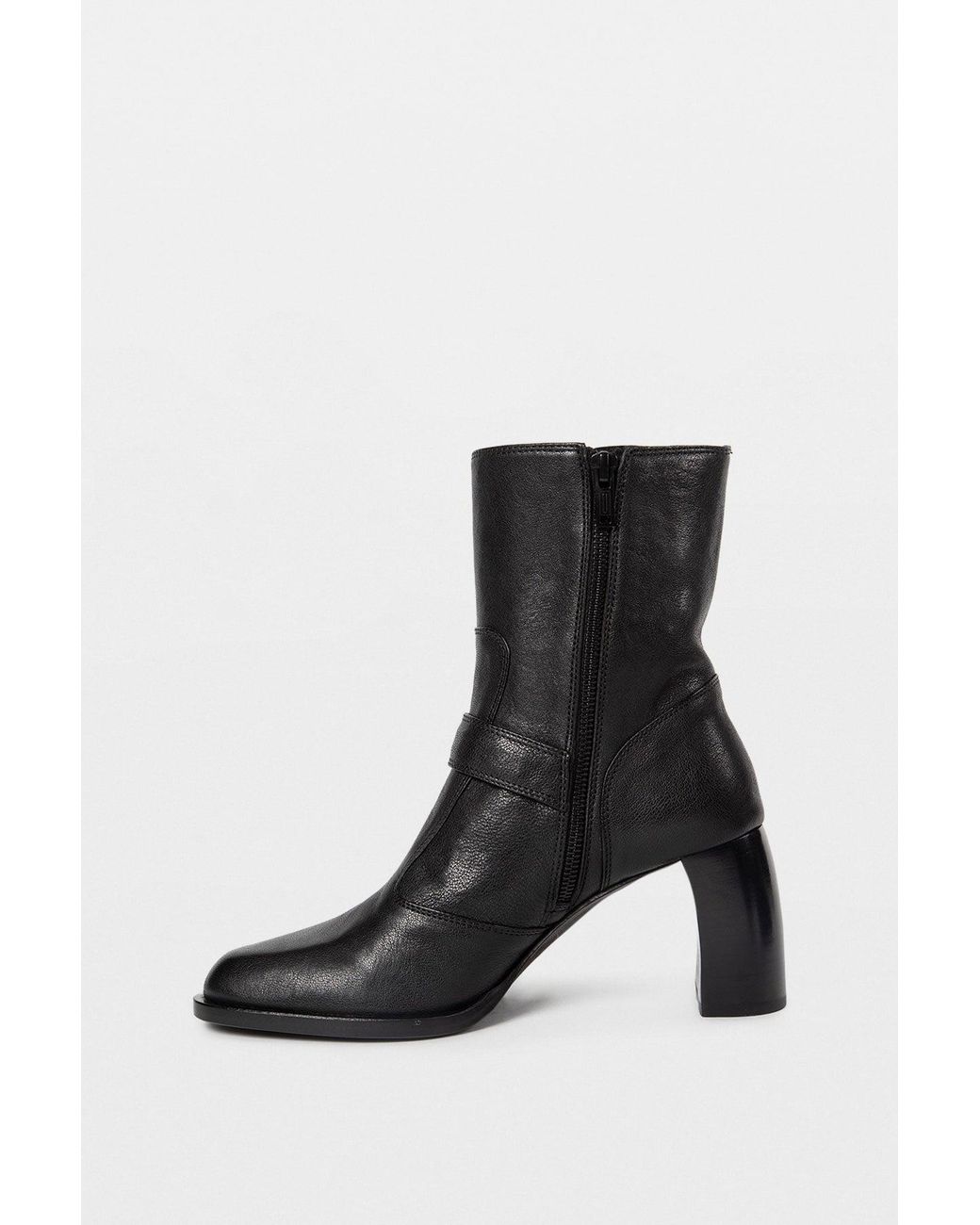 Ann Demeulemeester Black Klarissa Heeled Ankle Boots With Belt