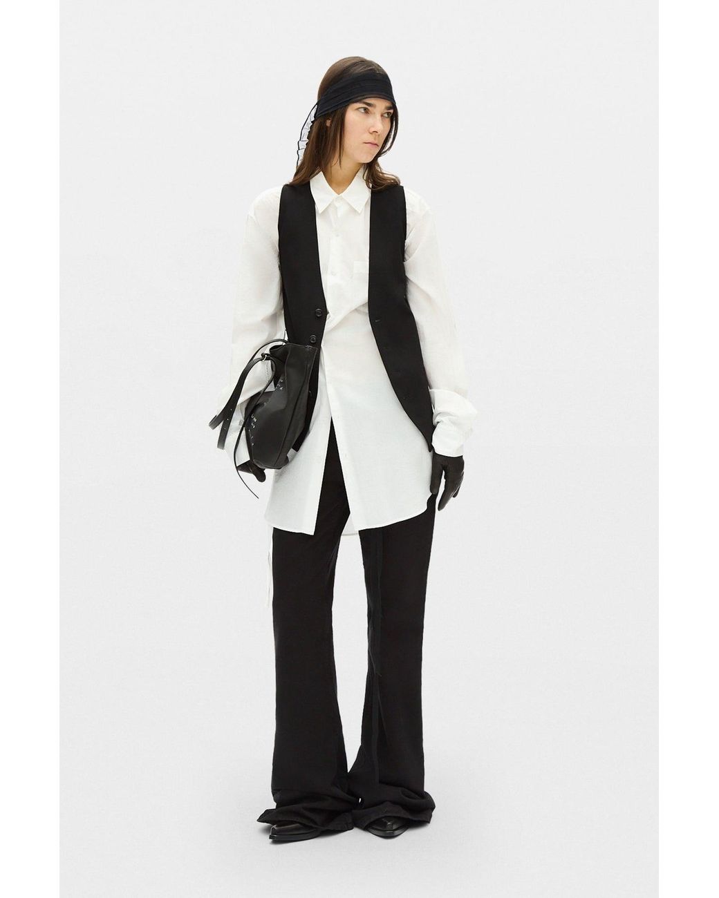 Ann Demeulemeester Black Toos Slim Fit Bootcut Trousers