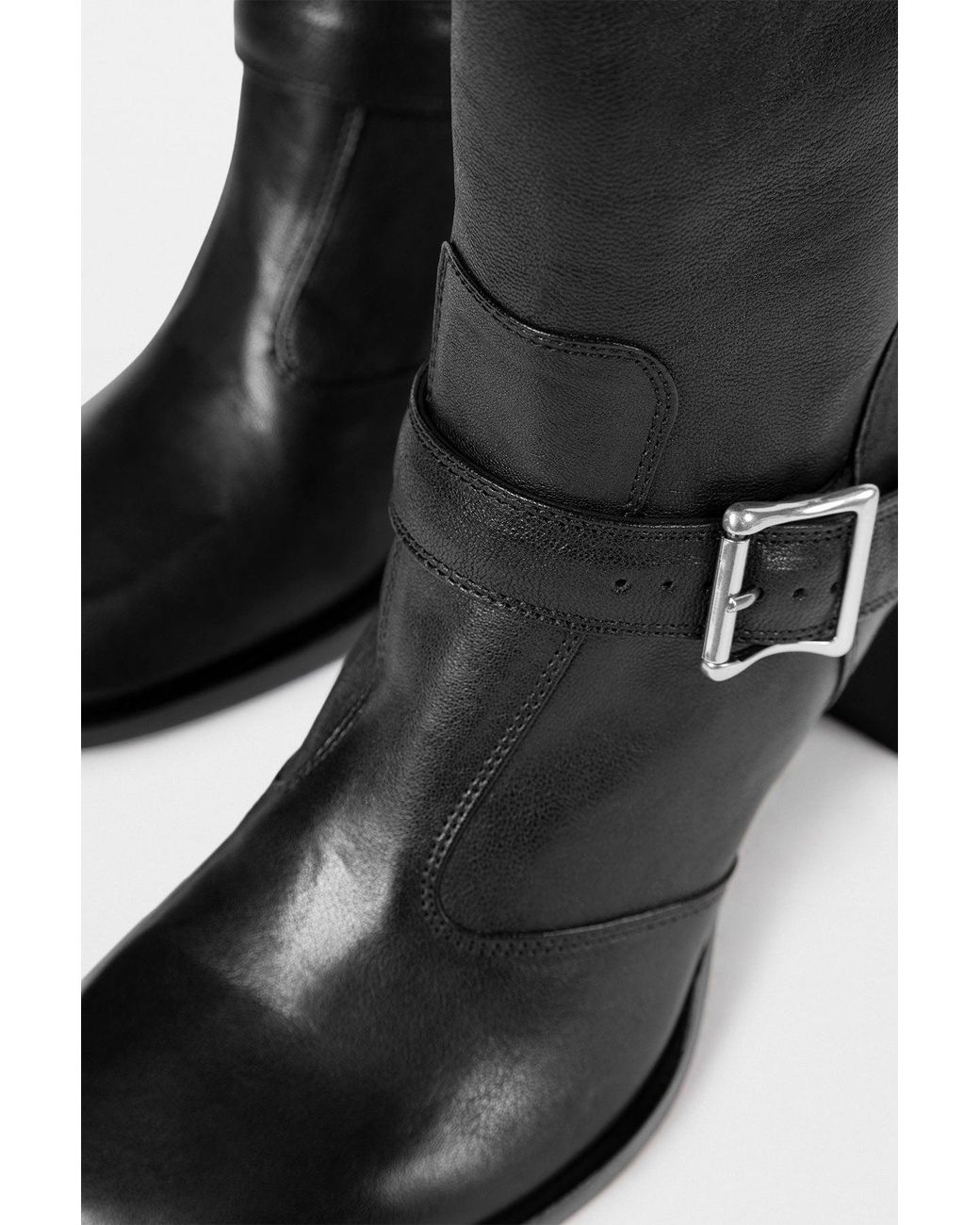 Ann Demeulemeester Black Klarissa Heeled Ankle Boots With Belt