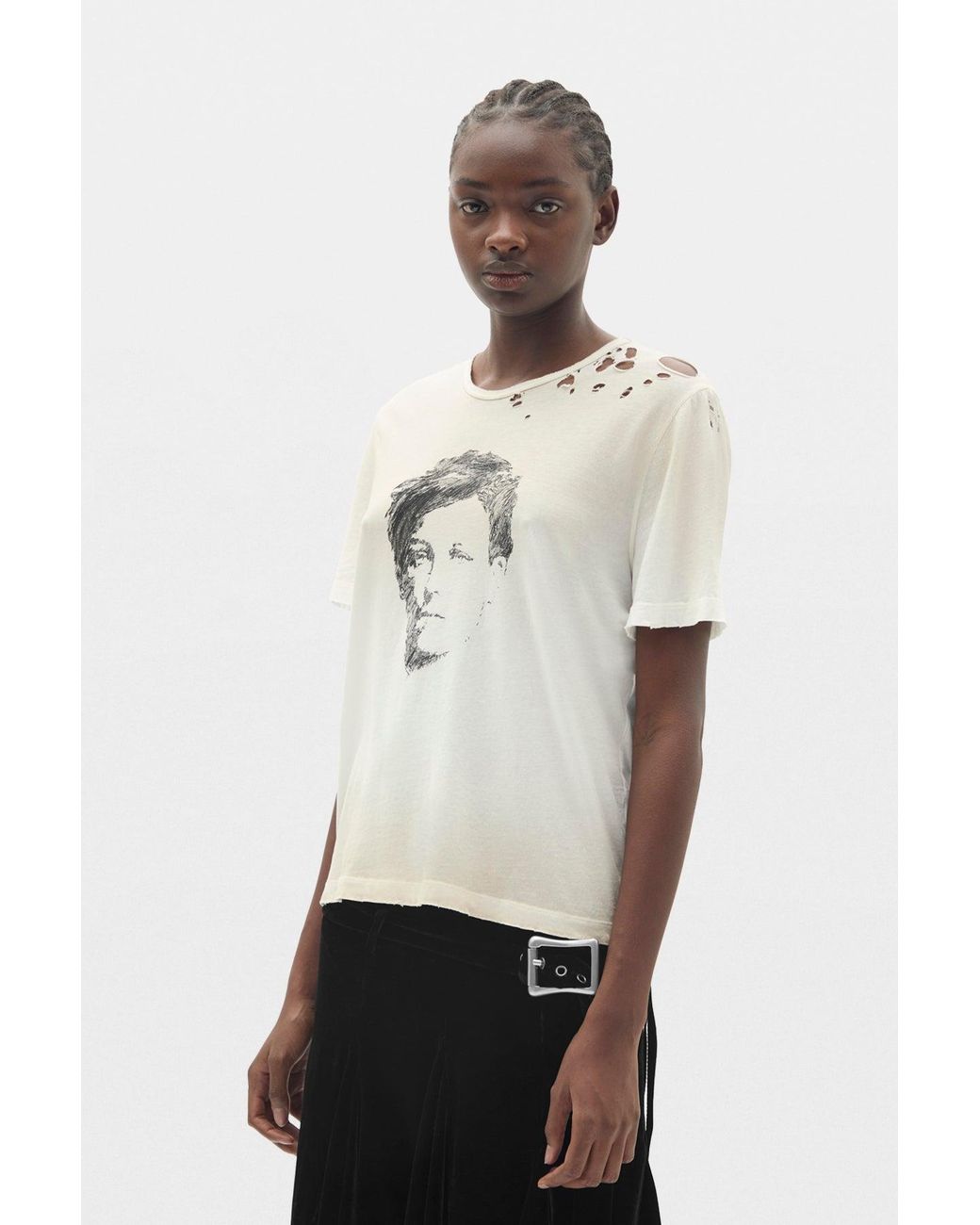 Ann Demeulemeester Multicolor Fanie Standard Fit T-Shirt