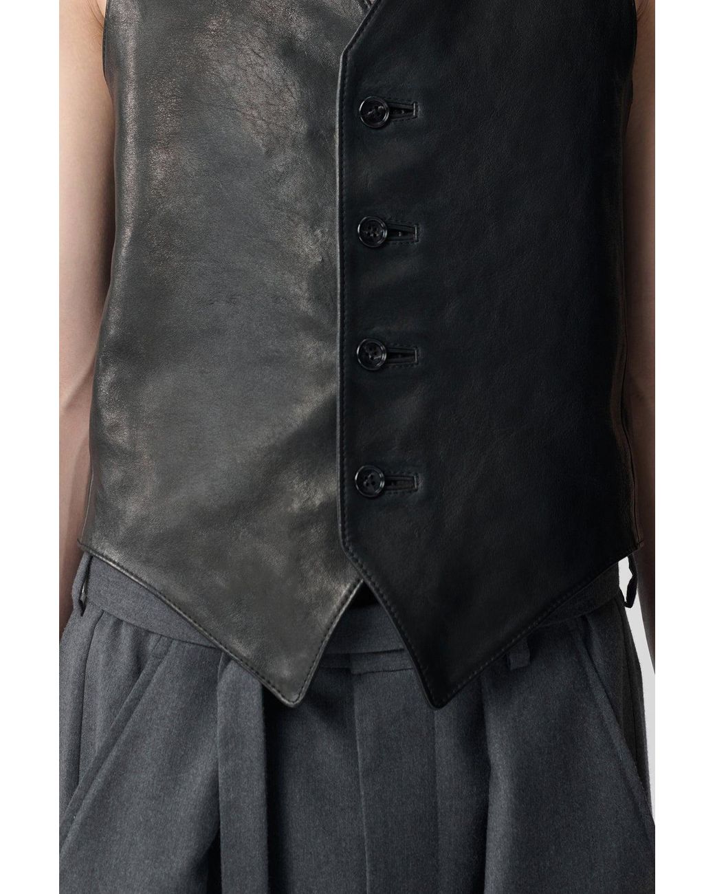 Ann Demeulemeester Black Alrik Classic Waistcoat for men