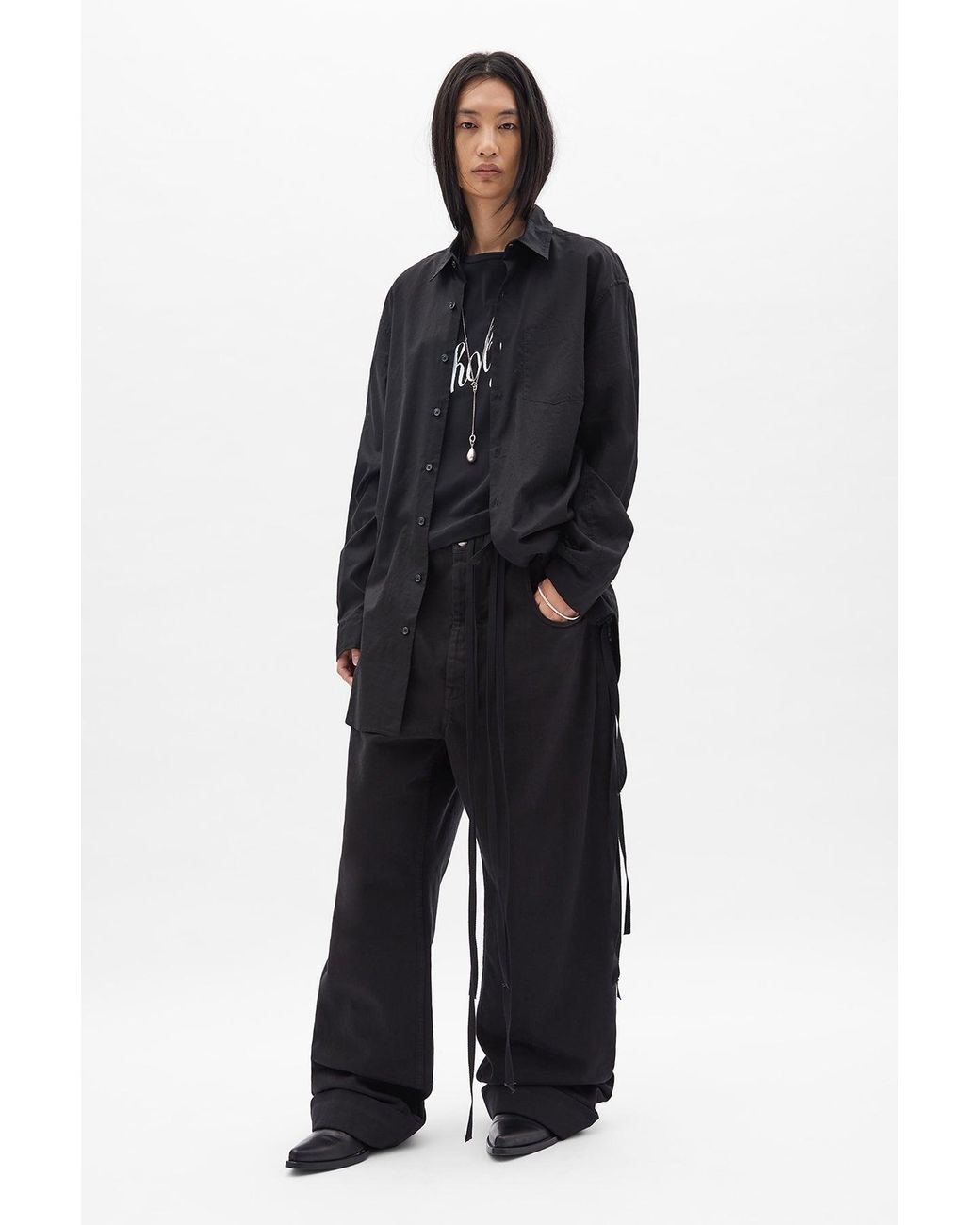 Ann Demeulemeester Black Fanie Standard Fit T-Shirt
