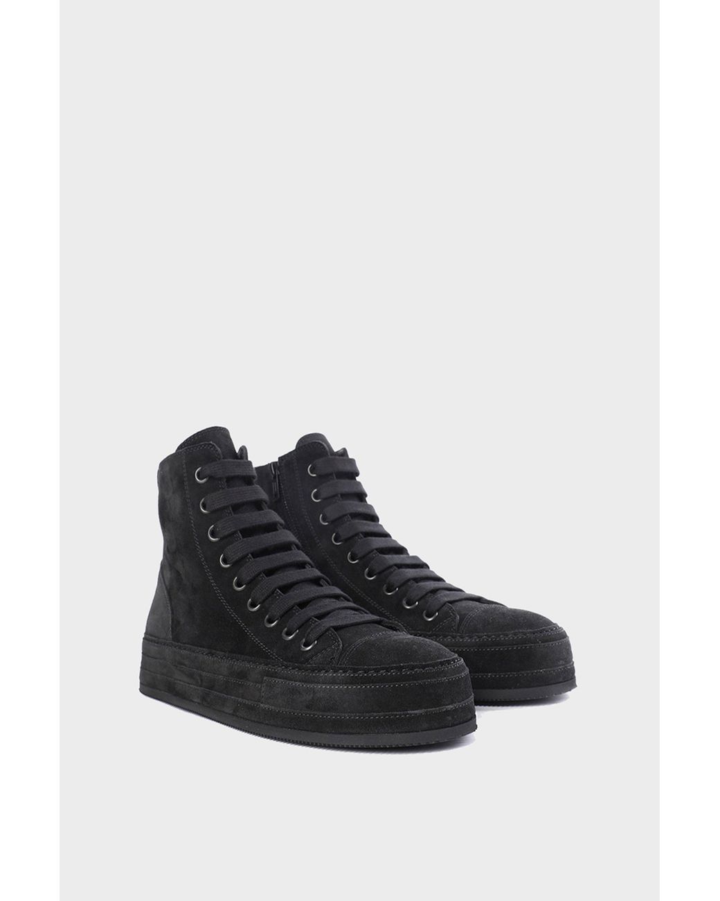 Ann Demeulemeester Black Orvo Hig-Top Sneakers