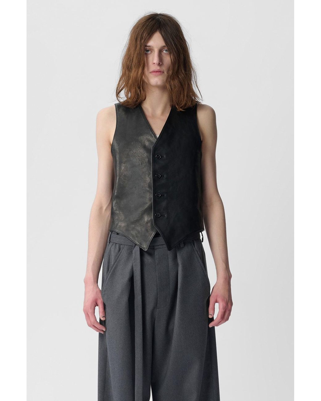 Ann Demeulemeester Black Alrik Classic Waistcoat for men