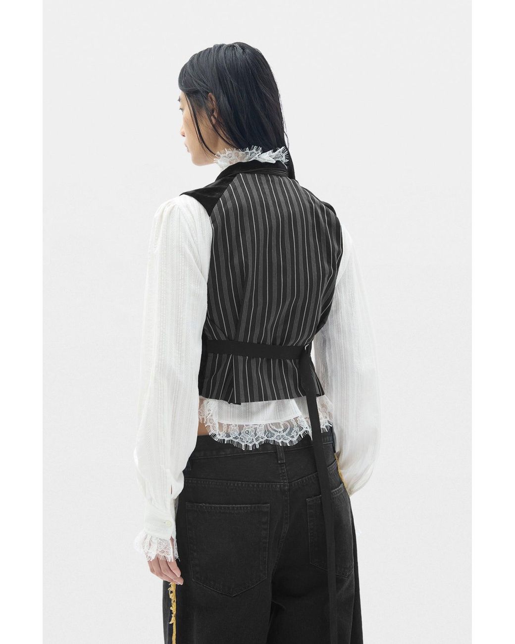 Ann Demeulemeester Black Jonatine Shawl Collar Waistcoat
