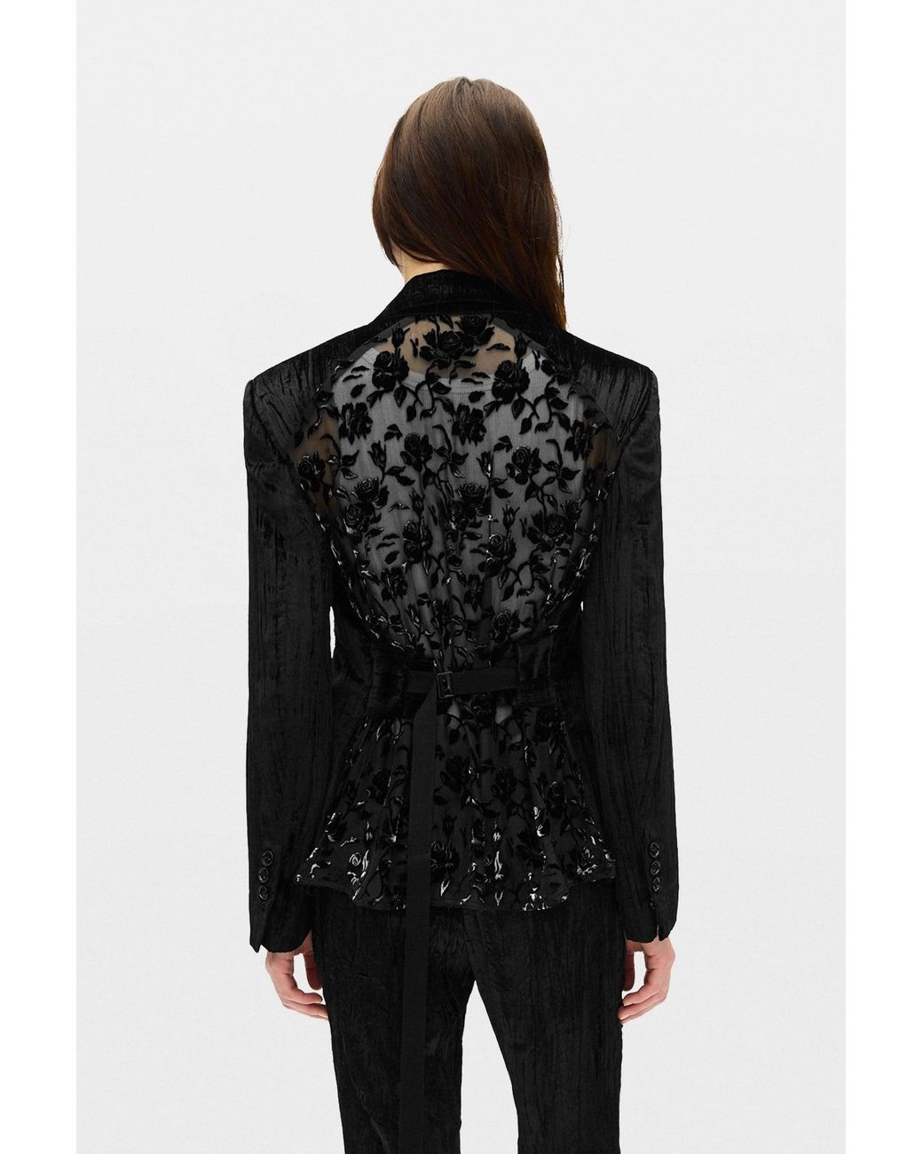 Ann Demeulemeester Black The Susa Comfort Tailored Blazer With Contrast On Back