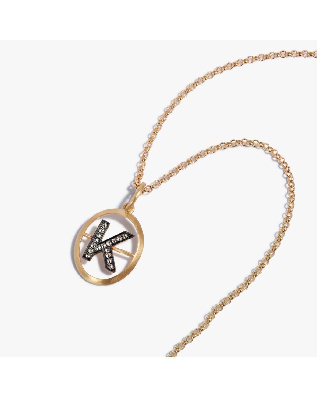 Annoushka Metallic Initial K Necklace for men