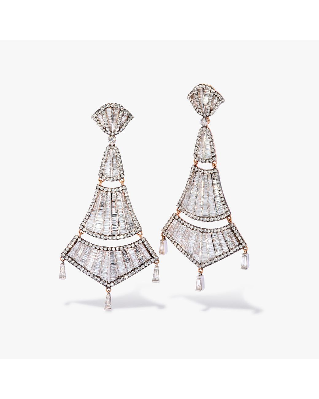 Annoushka White Flamenco 18Ct Rose 6.94Ct Diamond Earrings