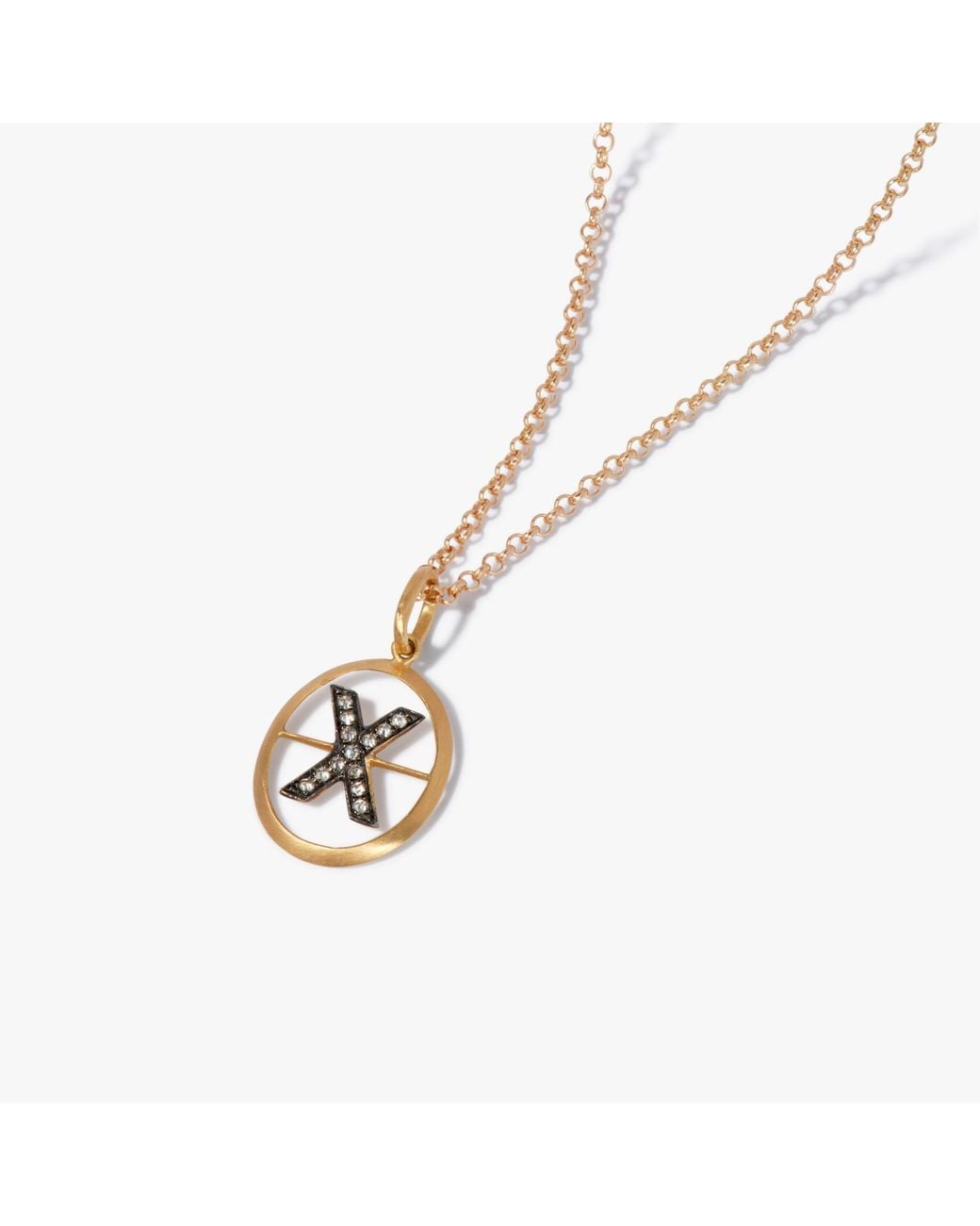 Annoushka Metallic Initial X Necklace for men