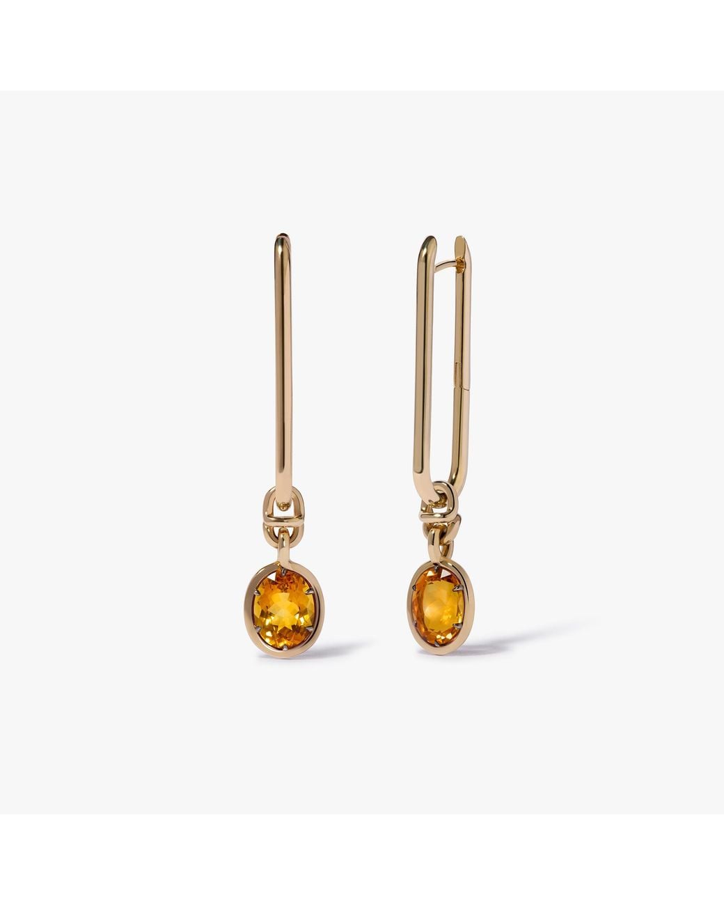 Annoushka Metallic Knuckle Citrine Long Earrings