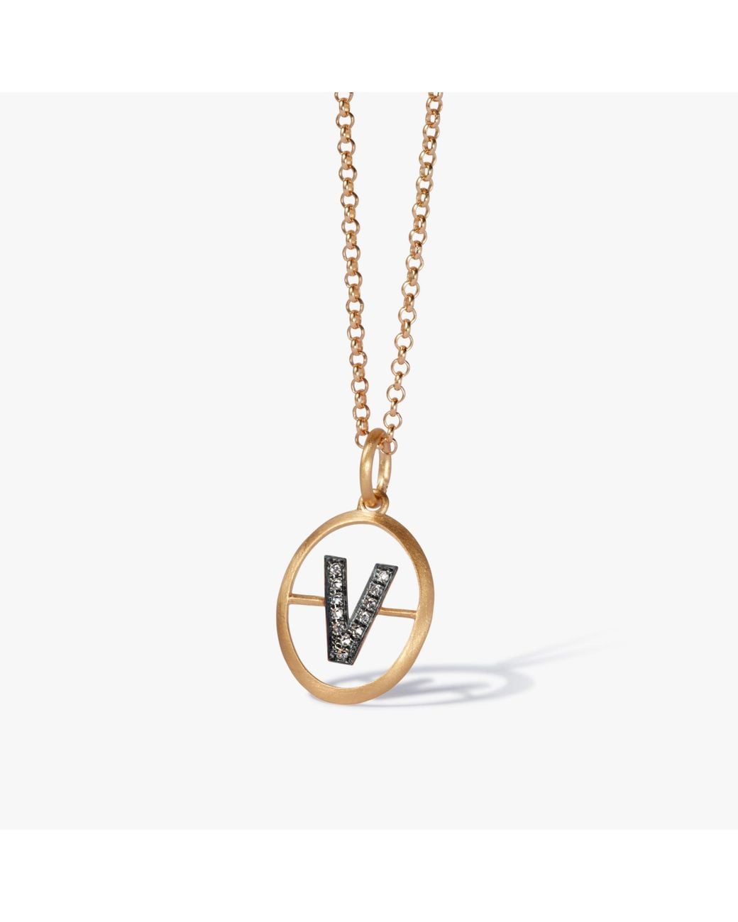 Annoushka Metallic Initial V Necklace for men
