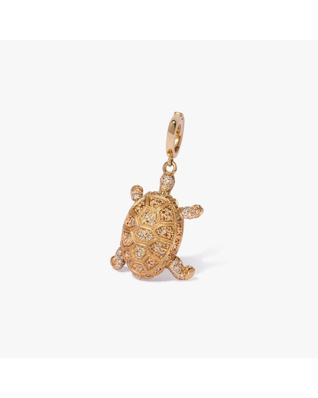 Annoushka Metallic Mythology 18ct Yellow Gold Diamond Baby Turtle Pendant for men