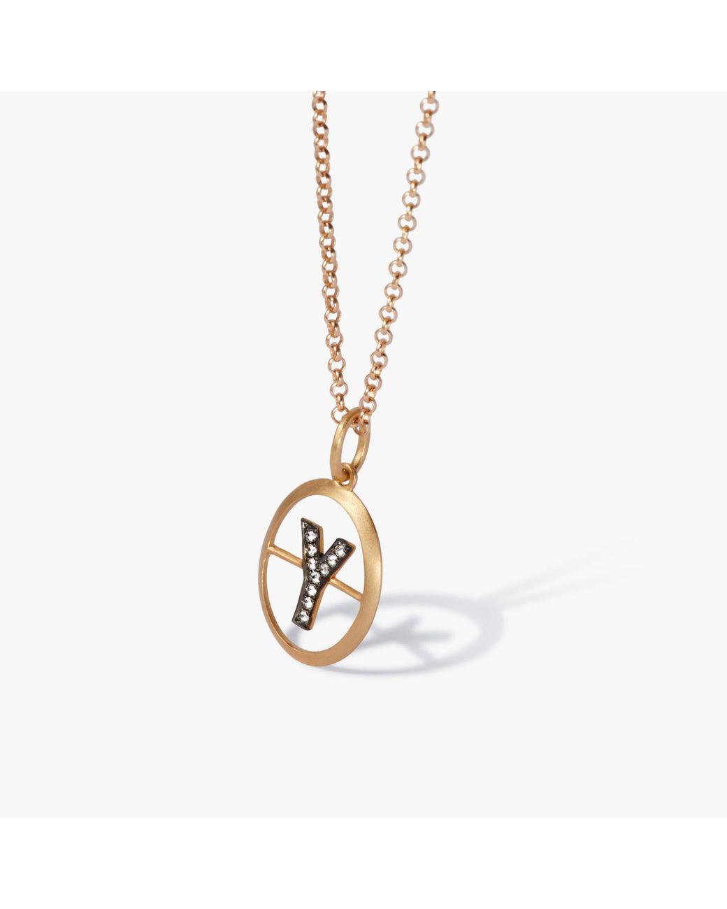 Annoushka Metallic Initial Y Necklace for men