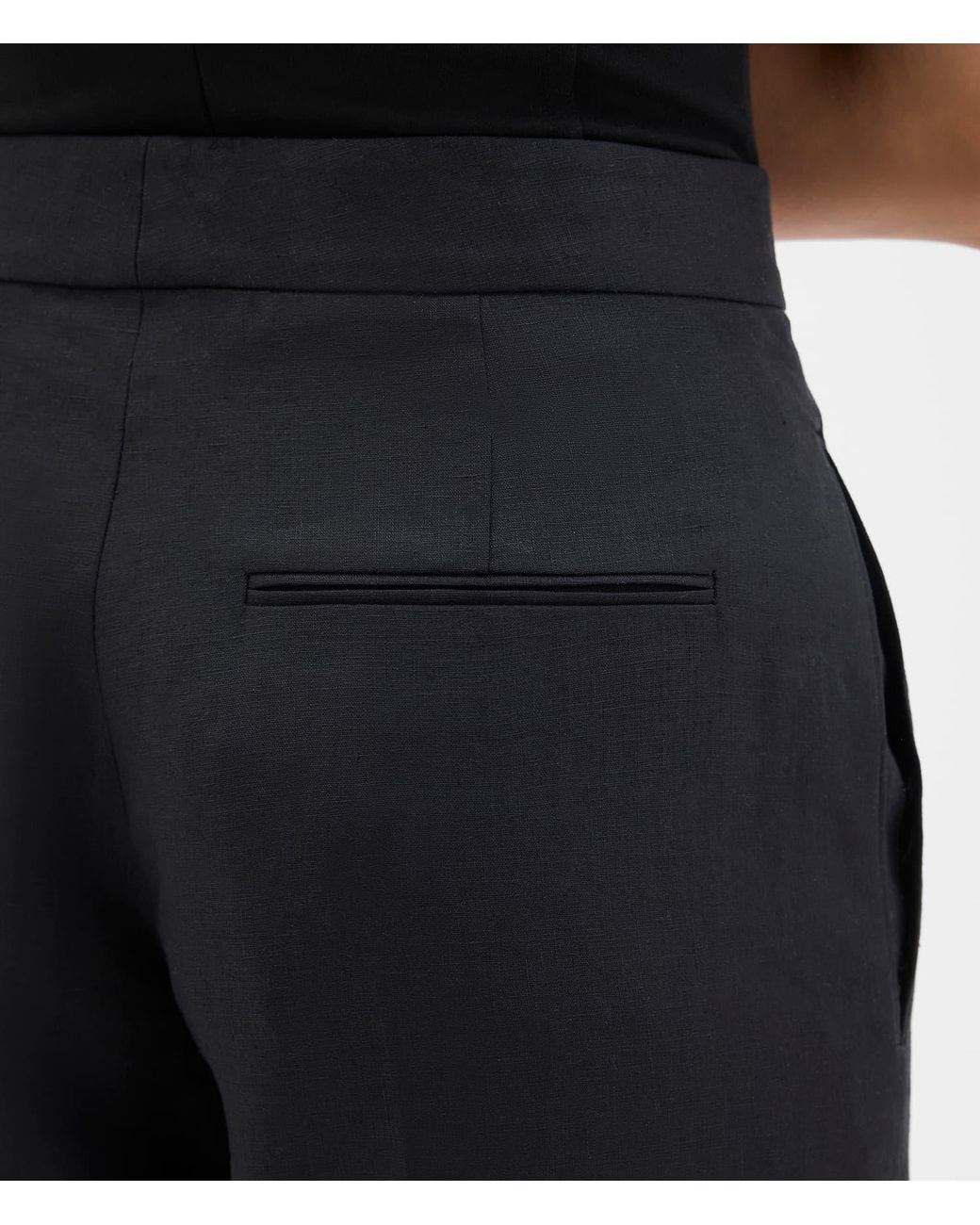 Another Tomorrow Blue Flat Front Trouser