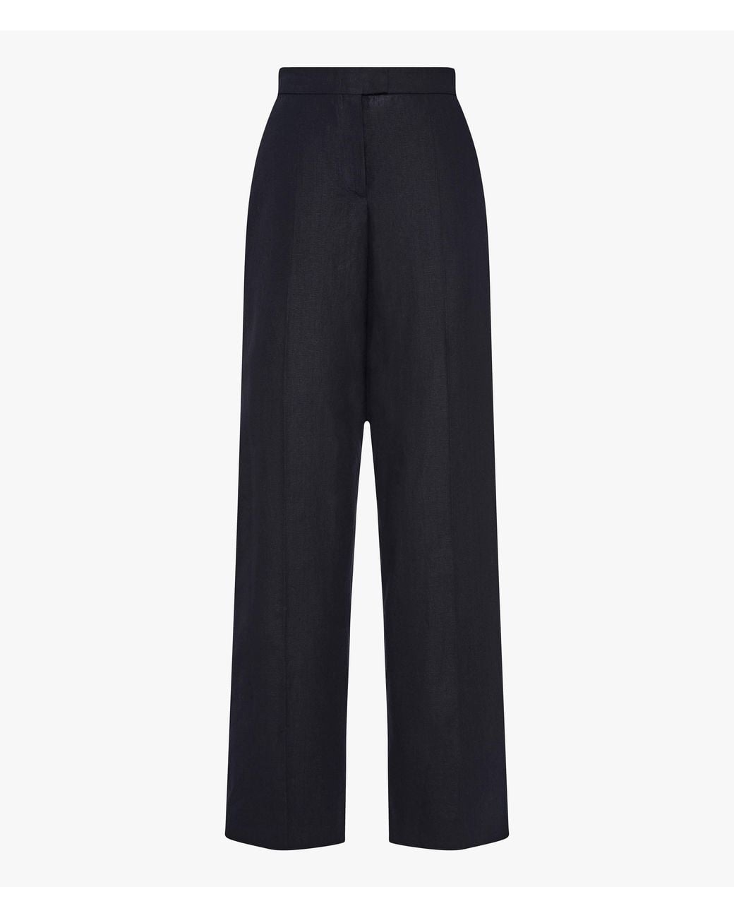 Another Tomorrow Blue Flat Front Trouser
