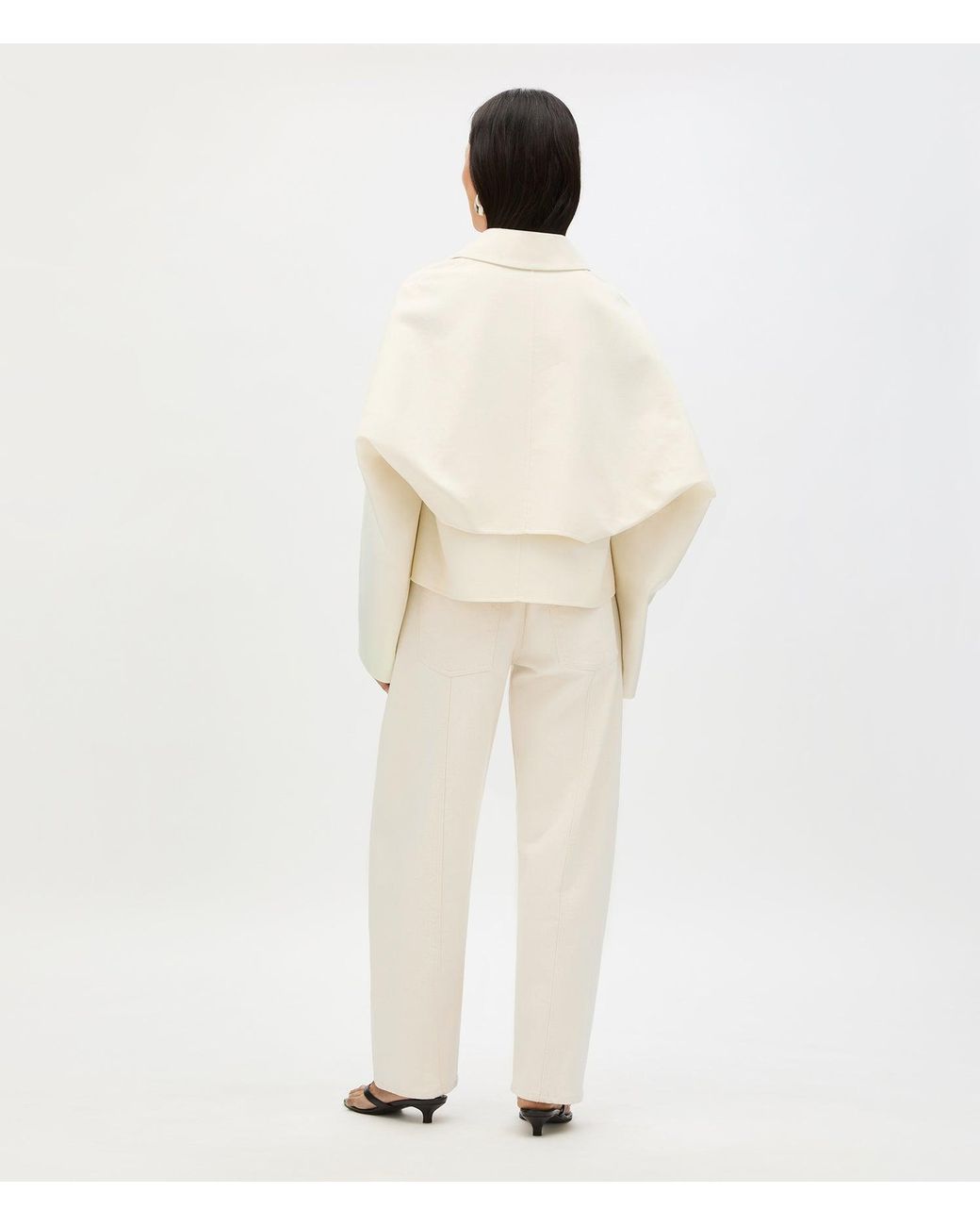 Another Tomorrow Natural Short Mac Blouson