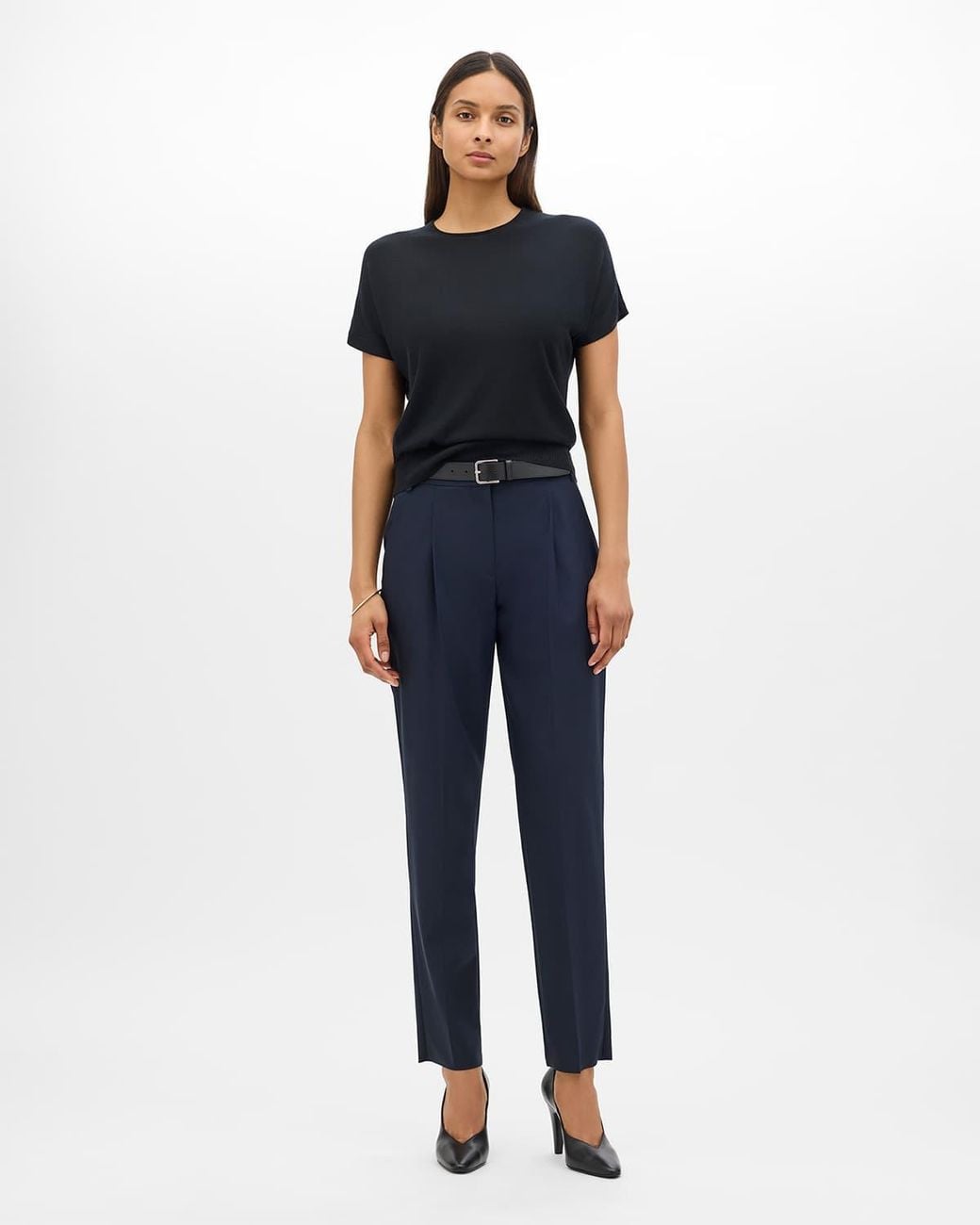 Another Tomorrow Blue Peg Trouser