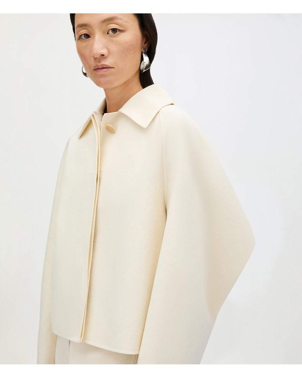Another Tomorrow Natural Short Mac Blouson