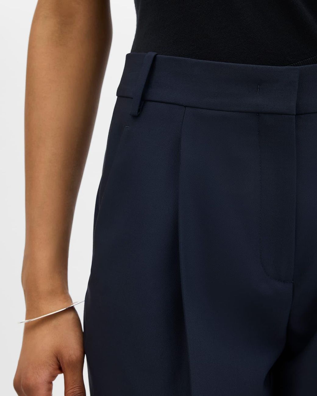 Another Tomorrow Blue Peg Trouser