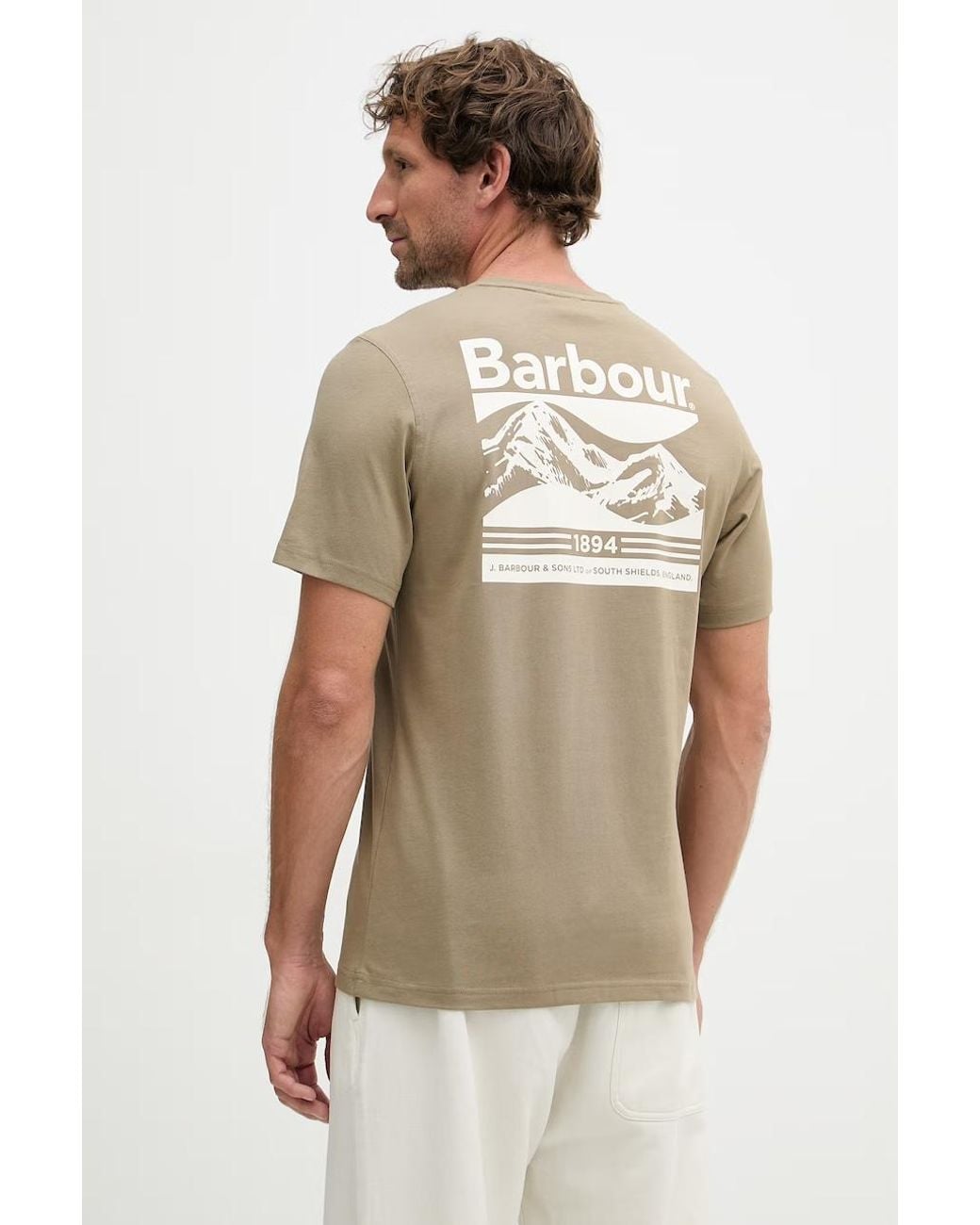 Maglietta Basic Da Uomo di Barbour in Natural da Uomo