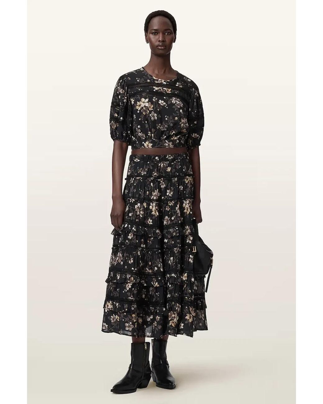 Camicetta Peony di AllSaints in Black