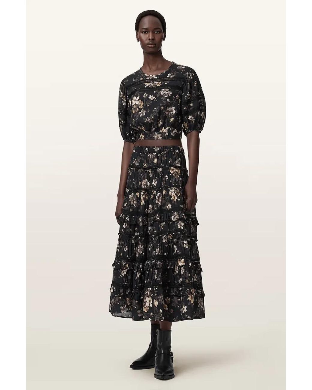 Camicetta Peony di AllSaints in Black