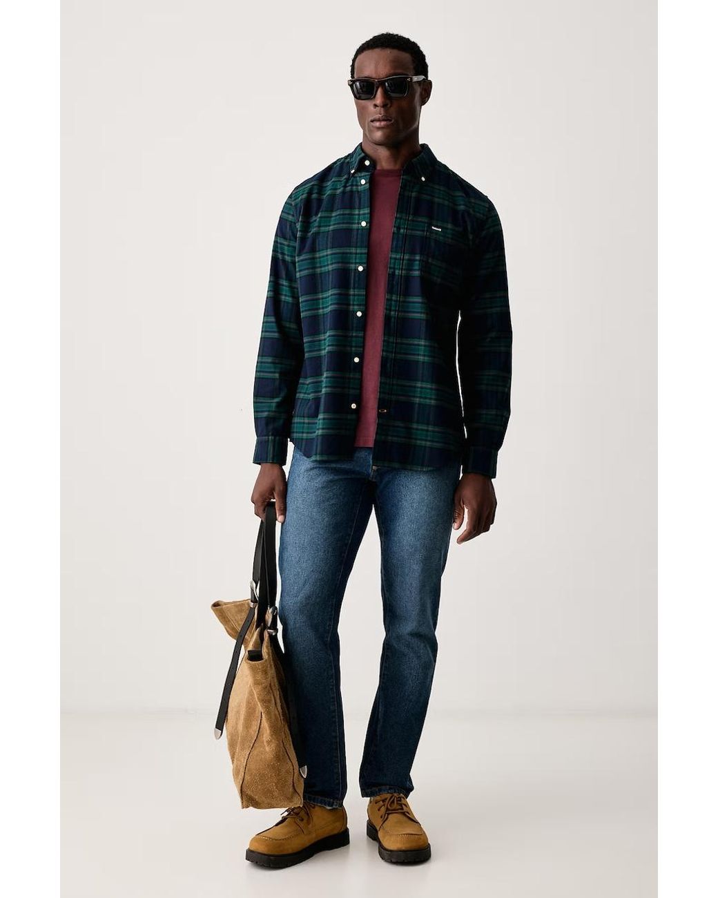 Camicia Da Uomo di Barbour in Blue da Uomo