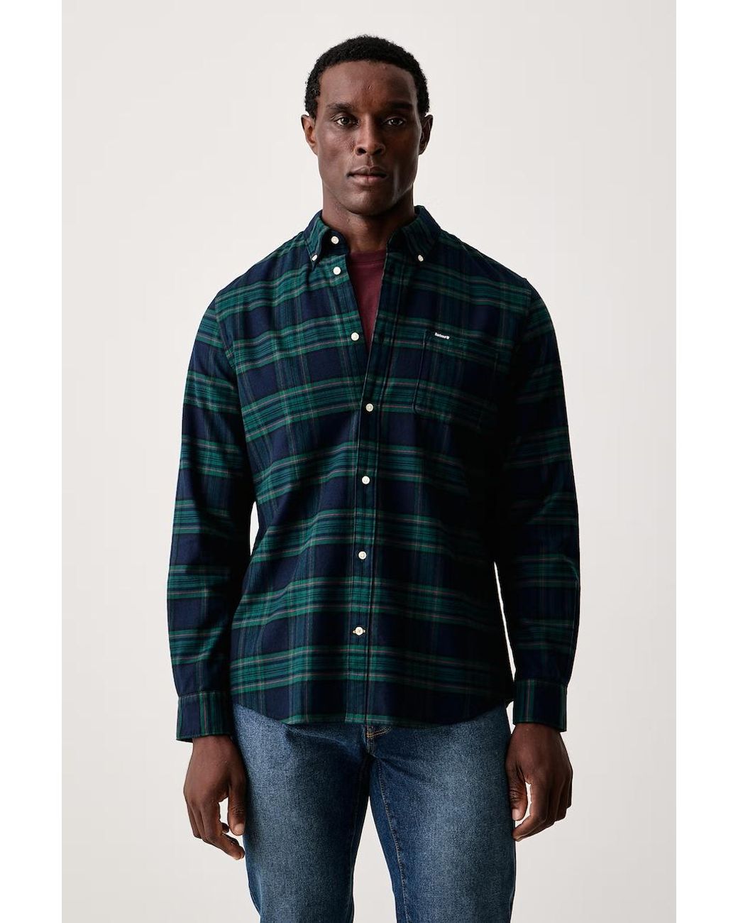Camicia Da Uomo di Barbour in Blue da Uomo