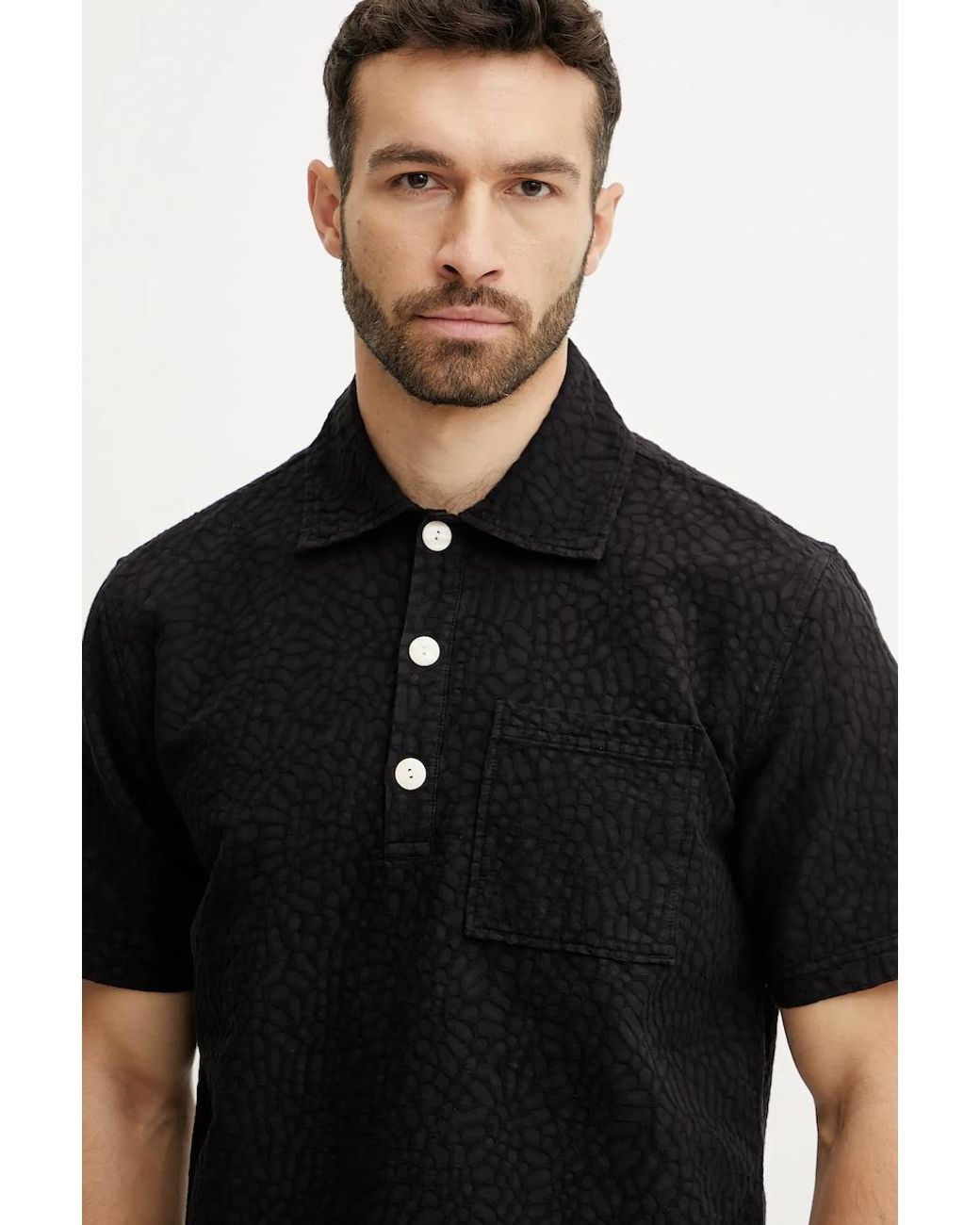Camicia di Oas in Black da Uomo