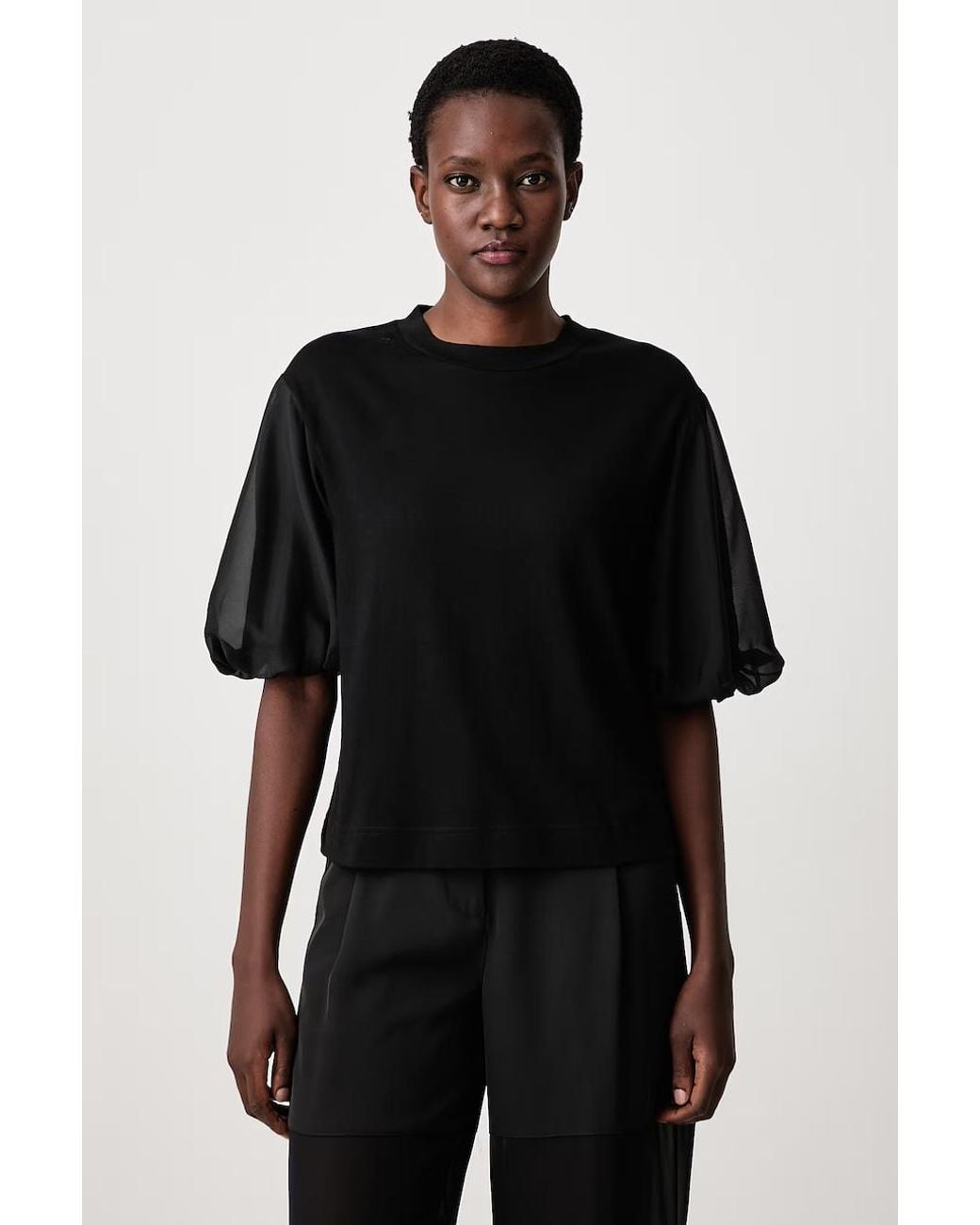 Camicetta Da Donna Con Cotone di Sisley in Black