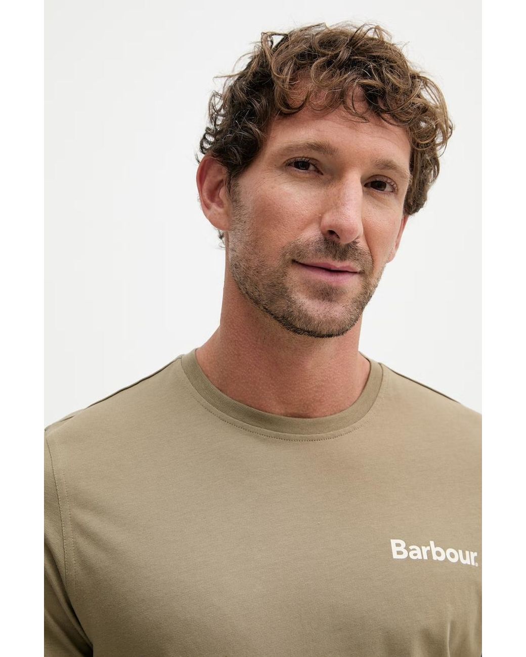 Maglietta Basic Da Uomo di Barbour in Natural da Uomo