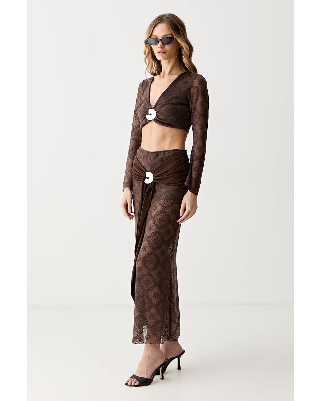 Gonna Con Cotone di Haveone in Brown