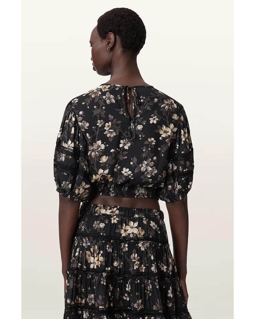 Camicetta Peony di AllSaints in Black