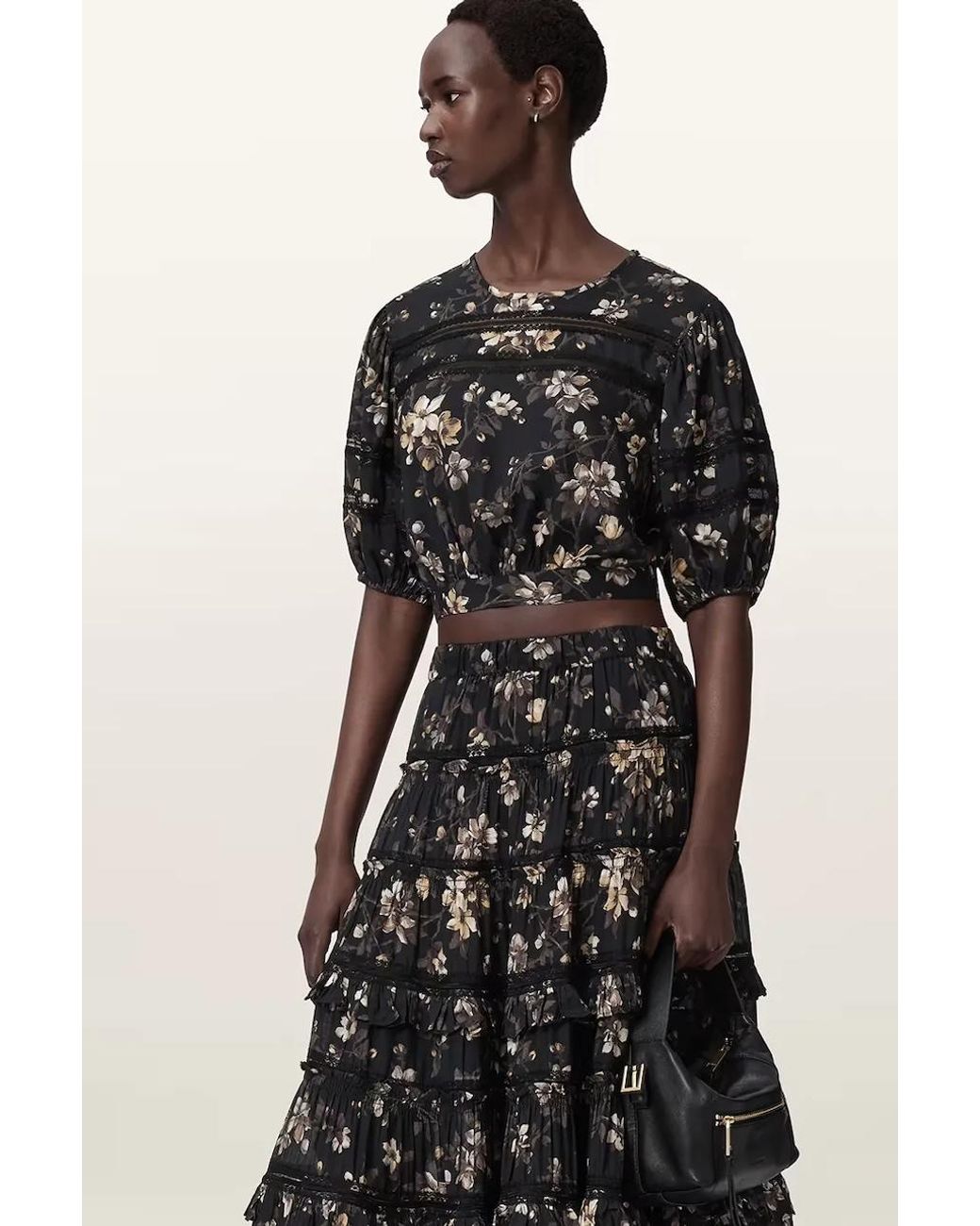 Camicetta Peony di AllSaints in Black