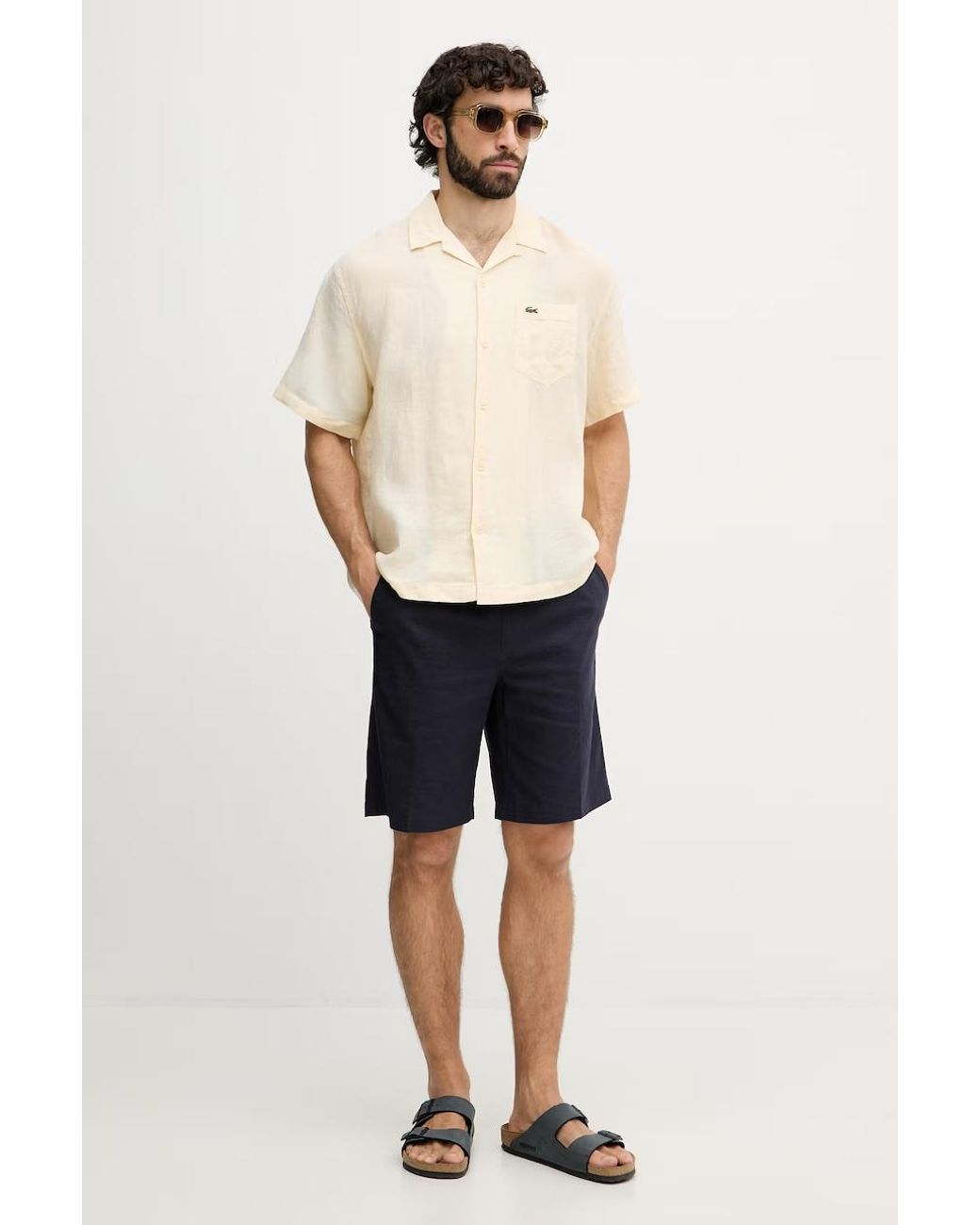 Camicia Da Uomo di Lacoste in Natural da Uomo