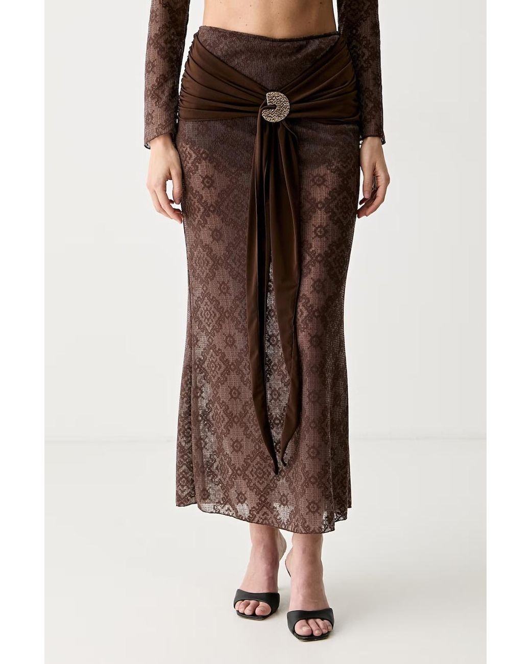Gonna Con Cotone di Haveone in Brown