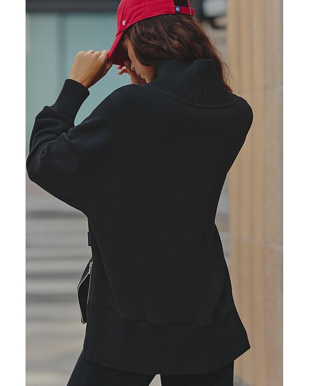Varley Black Barker Turtleneck Sweatshirt