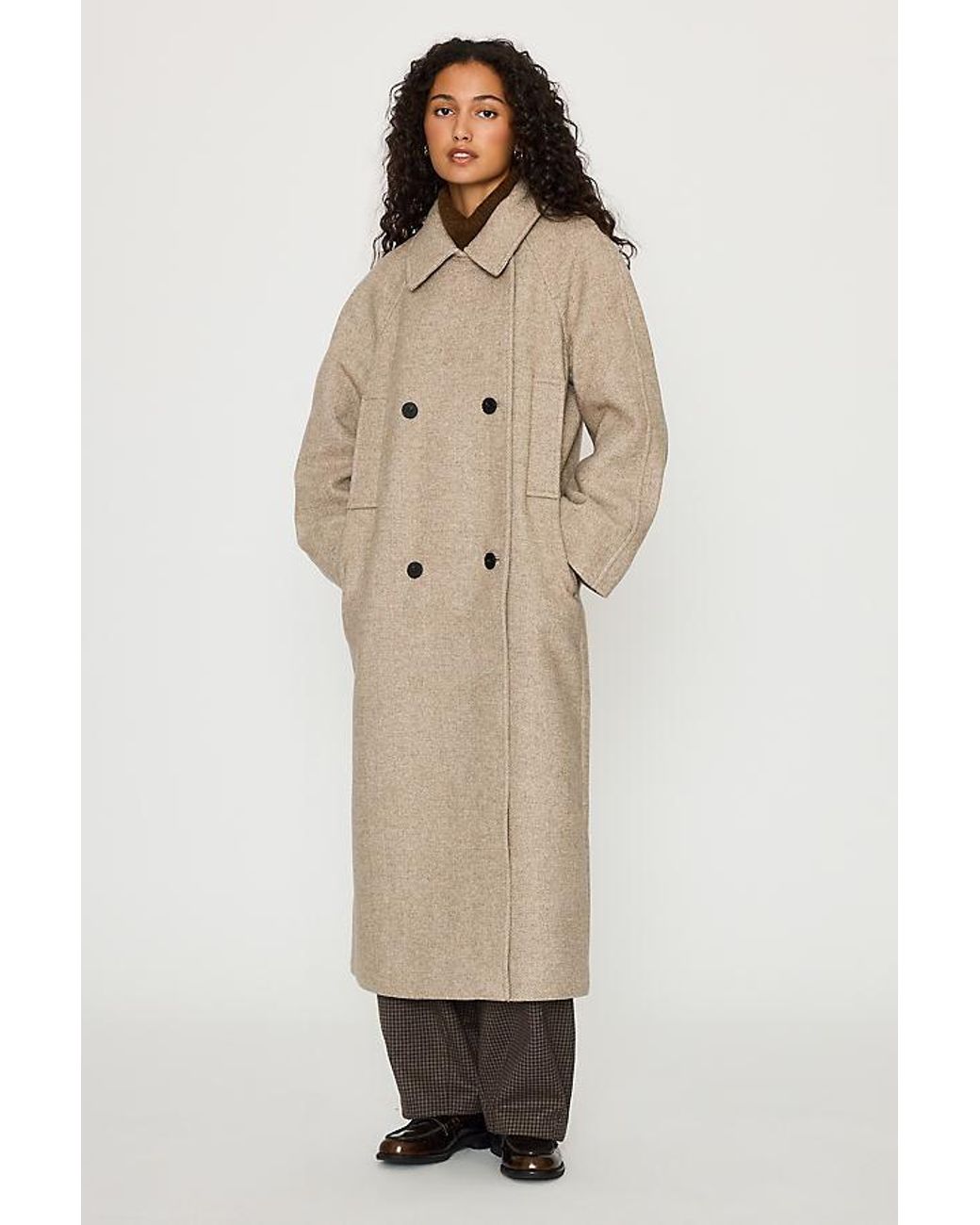 ALIGNE Natural Henrietta Double-Breasted Coat