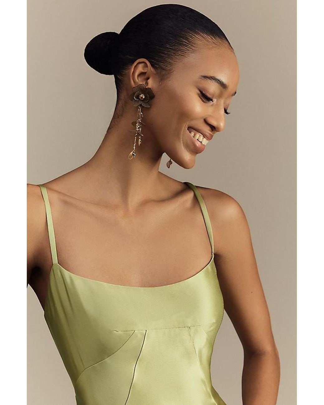 mare mare emmy satin corset dress Maxi in Green Winter acnh codes clothes brand_NUMU Anthropologie dress Size:17.5 x 33