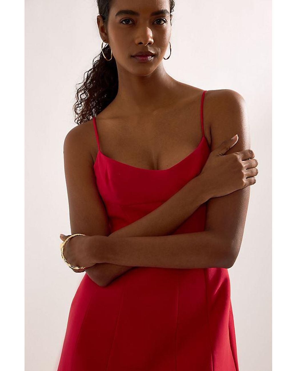 Bardot Red Branca Hourglass Mini Dress