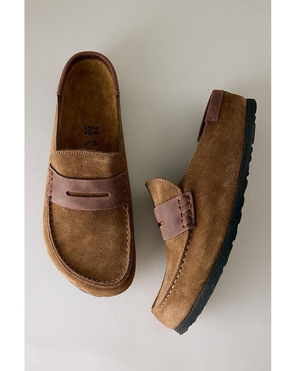 Birkenstock Brown Naples Suede Clogs