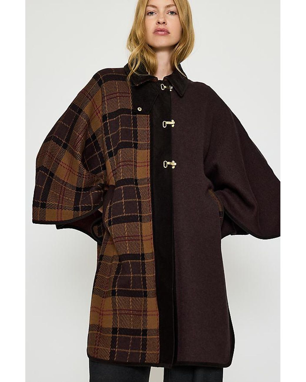 Barbour Black Elva Wool-Blend Knit Cape